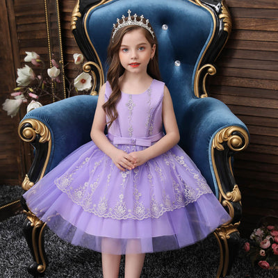 Abito cerimonia bambina lilla